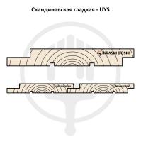 Скандинавская гладкая доска UYS окрашенная 20*145*6000мм Укрывная Шлифованная Хвоя АВ