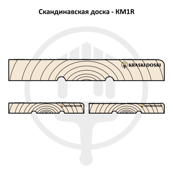 Скандинавская доска KM1R окрашенная 20*145*6000мм Укрывная Поднятый ворс Хвоя АВ