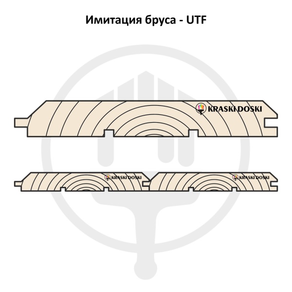 Имитация бруса UTF 18*195*6000мм Строганная Камерной сушки Лиственница В