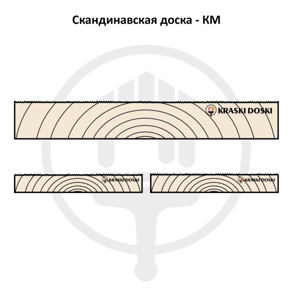 Скандинавская доска KM окрашенная 20*195*6000мм Лессирующая Поднятый ворс Хвоя АВ